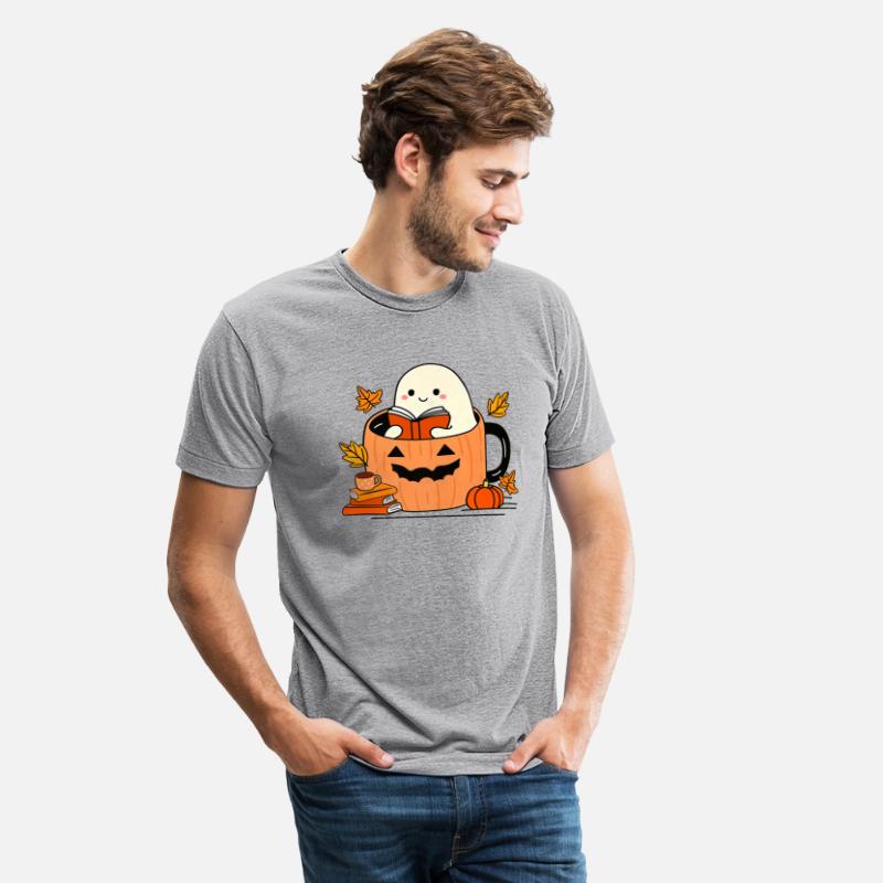 Cute Bookish Ghost Pumpkin Cup Autumn Vibes Fall H