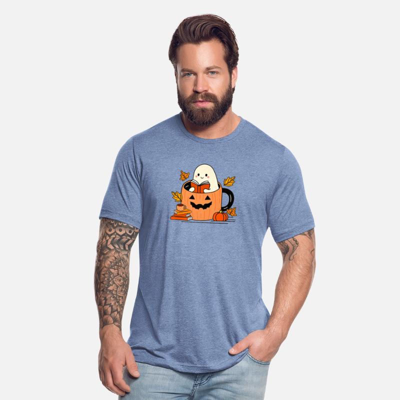 Cute Bookish Ghost Pumpkin Cup Autumn Vibes Fall H