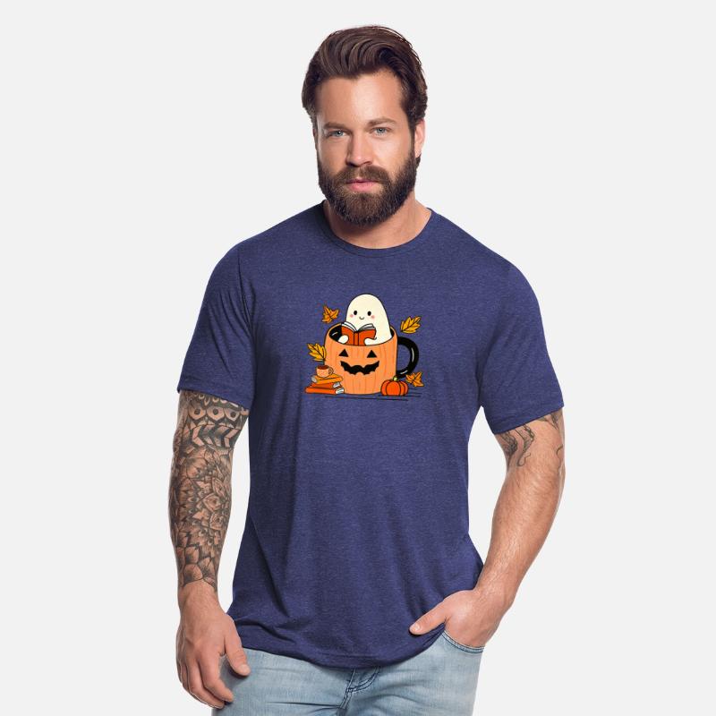 Cute Bookish Ghost Pumpkin Cup Autumn Vibes Fall H