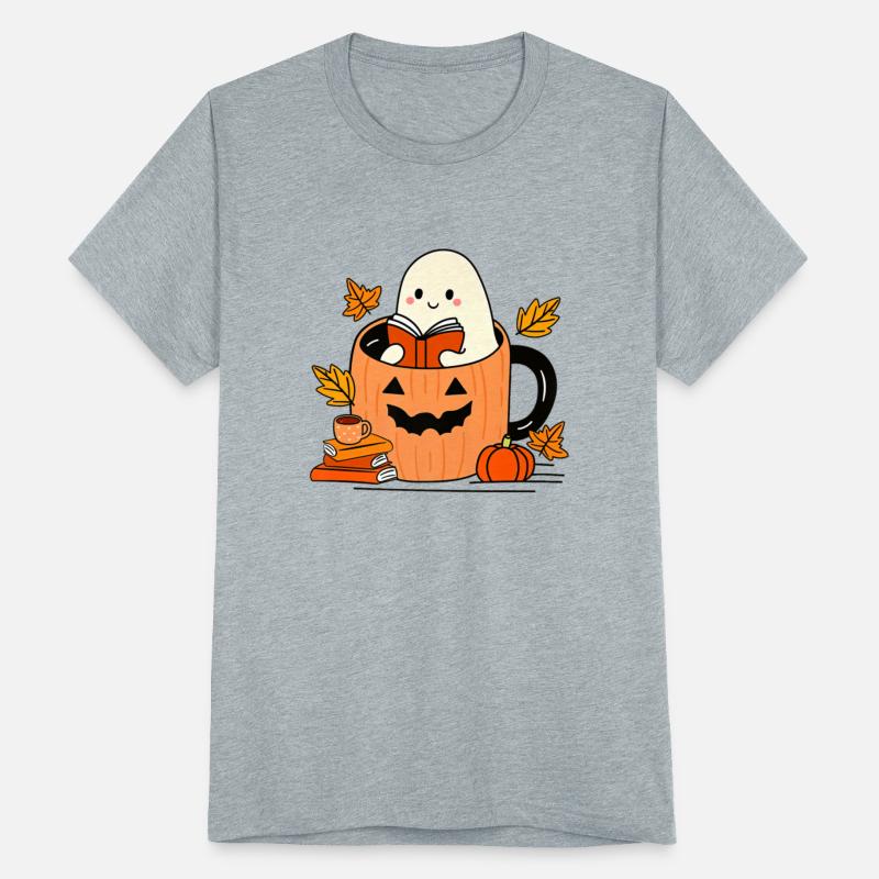 Cute Bookish Ghost Pumpkin Cup Autumn Vibes Fall H