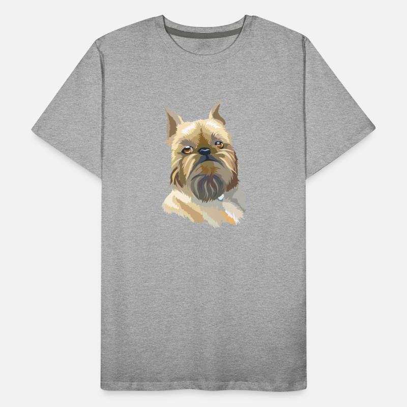 Cute Brussels Griffon Dog Watercolor Painting