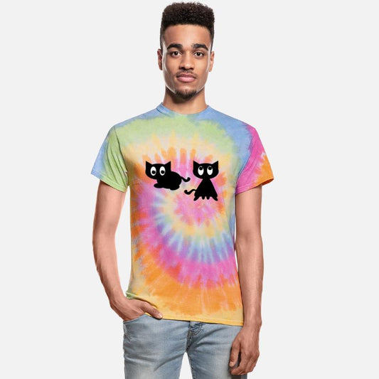 Cute cartoon black cat