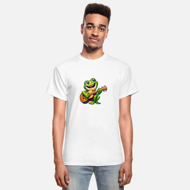 Cute Frog Guitarist Music