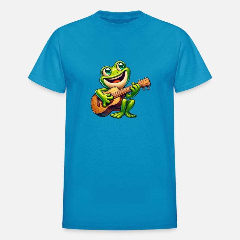 Cute Frog Guitarist Music