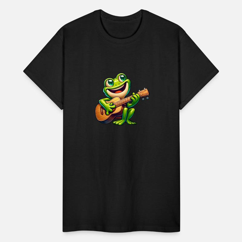 Cute Frog Guitarist Music
