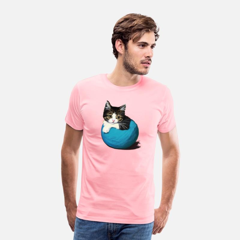 cute kitten with a ball of wool