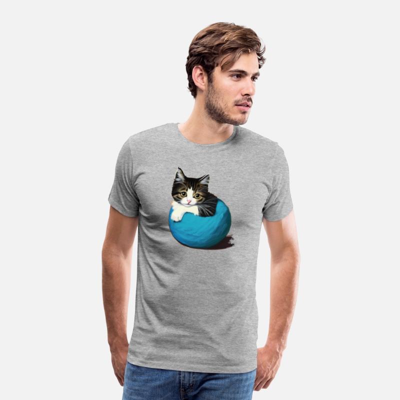 cute kitten with a ball of wool