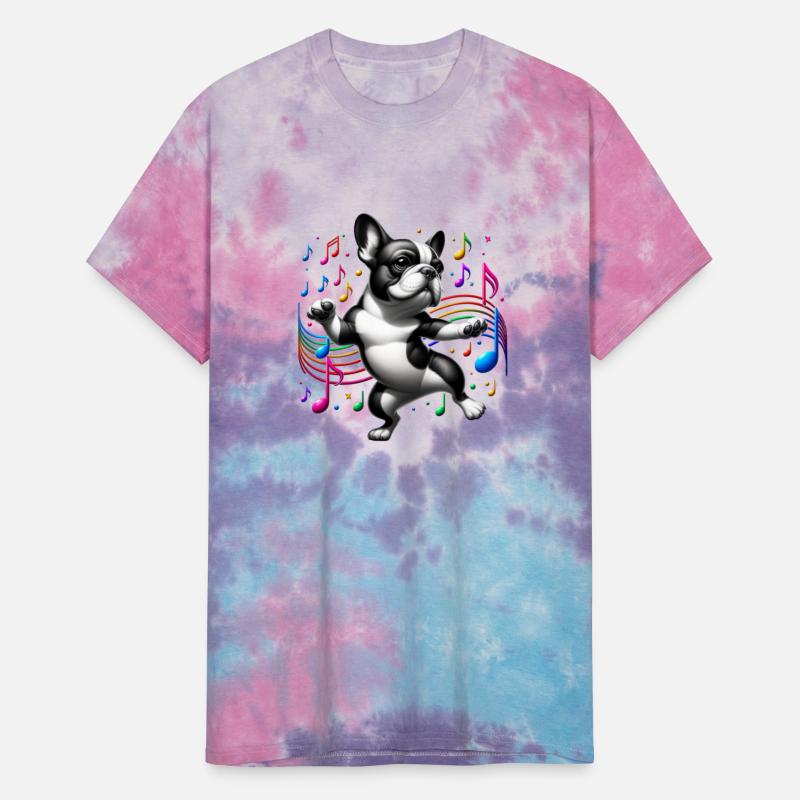 Dance to the Beat: French Bulldog with Music Notes