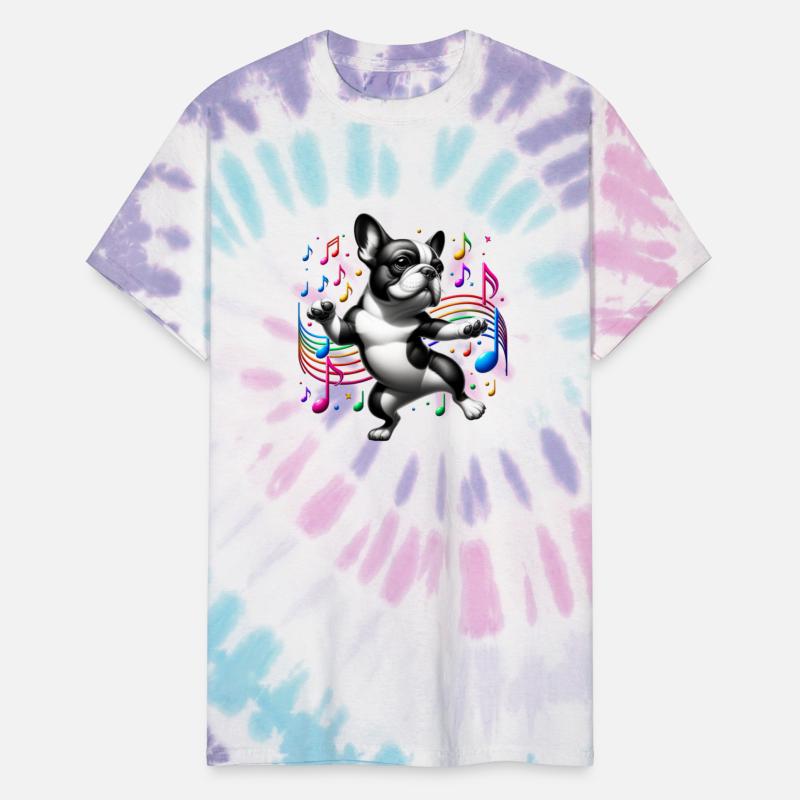 Dance to the Beat: French Bulldog with Music Notes