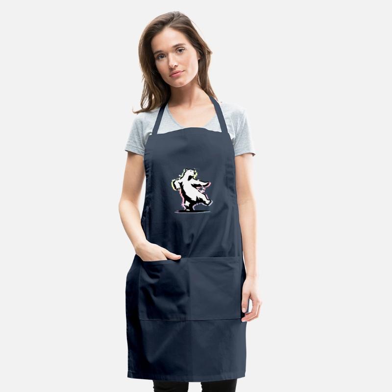 Dancing polar bear in stencil style