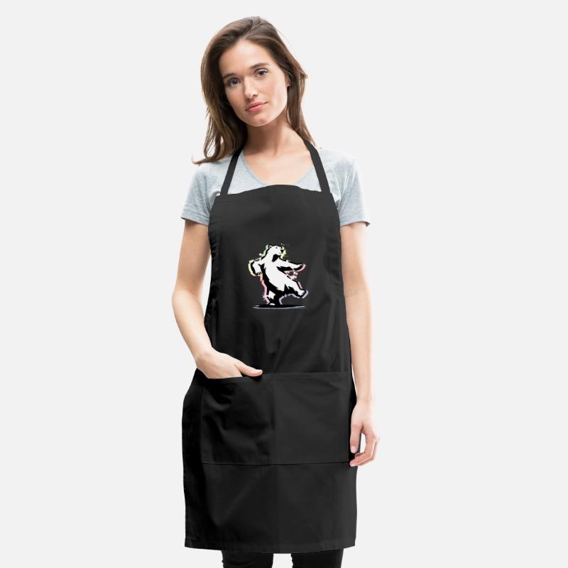 Dancing polar bear in stencil style