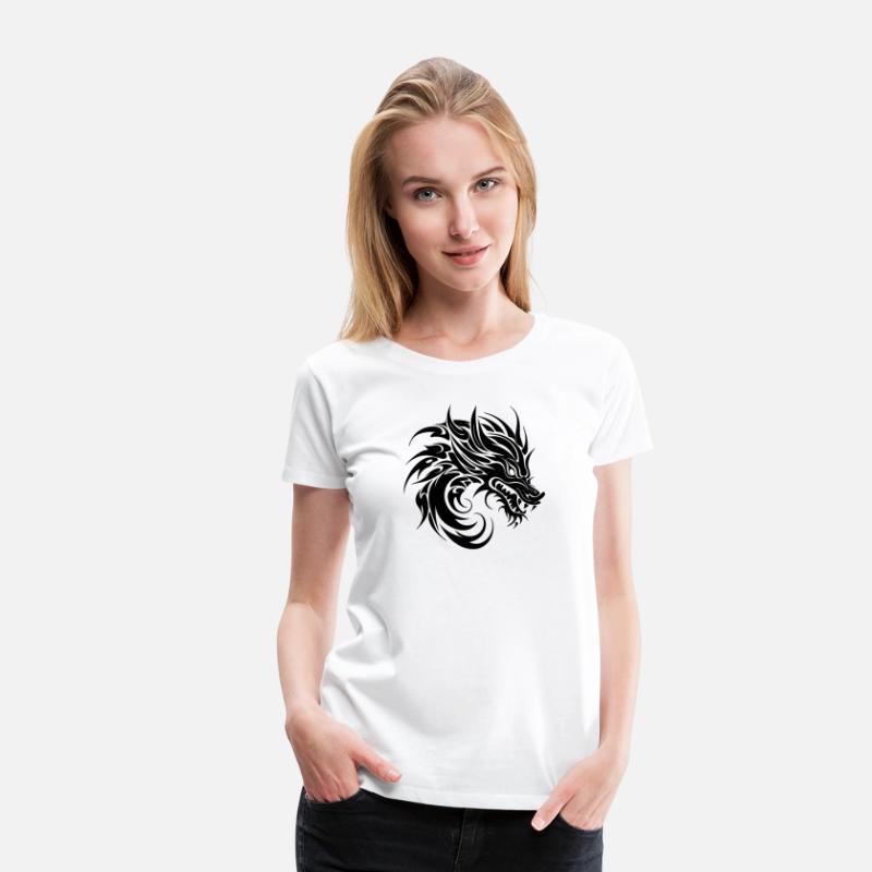 Dangerous Hissing Tattoo Style Dragon Head