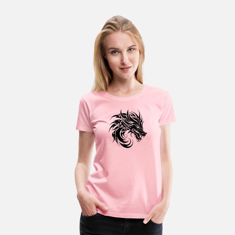 Dangerous Hissing Tattoo Style Dragon Head