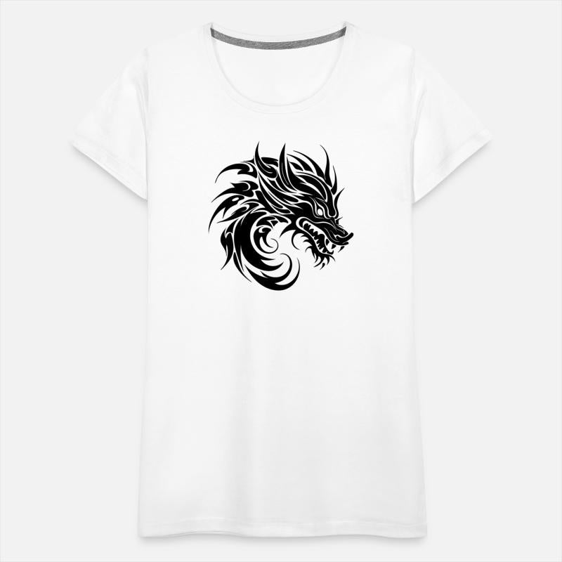 Dangerous Hissing Tattoo Style Dragon Head