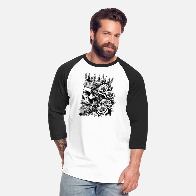 Dark Art Skull King Crown Prince with Roses