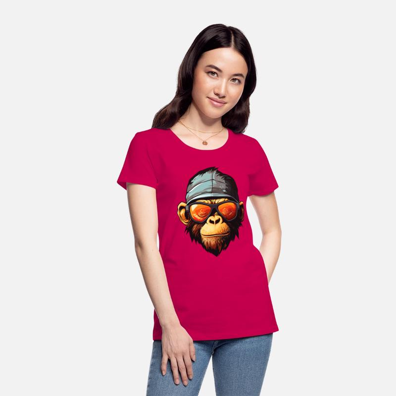 Design Funky Chimp: Ape in Colorful Shades Tee