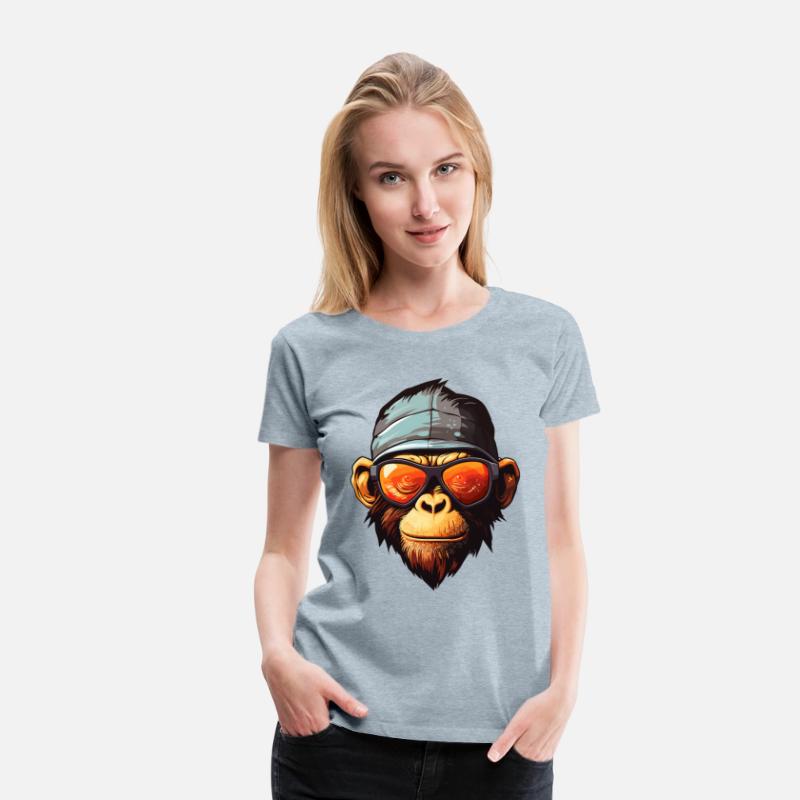 Design Funky Chimp: Ape in Colorful Shades Tee