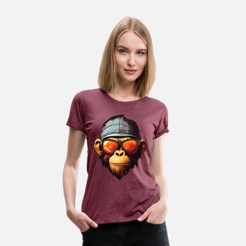Design Funky Chimp: Ape in Colorful Shades Tee