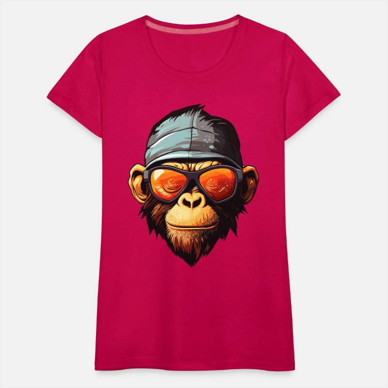 Design Funky Chimp: Ape in Colorful Shades Tee