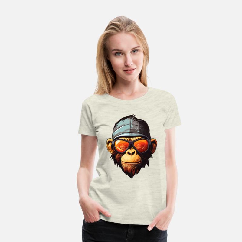 Design Funky Chimp: Ape in Colorful Shades Tee