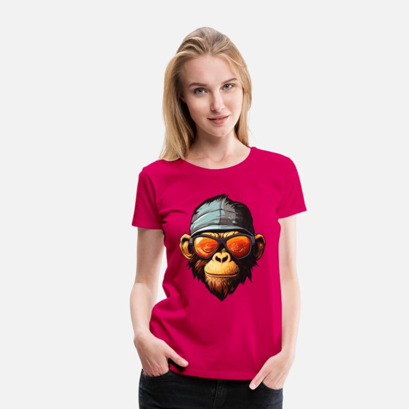 Design Funky Chimp: Ape in Colorful Shades Tee