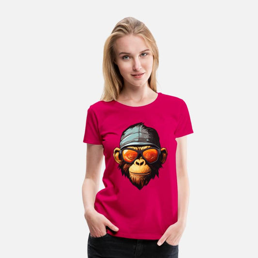 Design Funky Chimp: Ape in Colorful Shades Tee