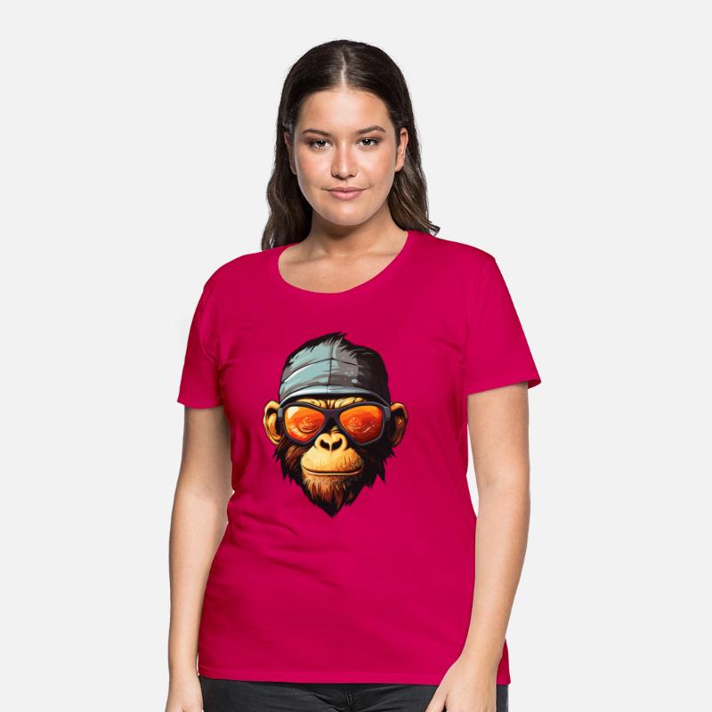 Design Funky Chimp: Ape in Colorful Shades Tee
