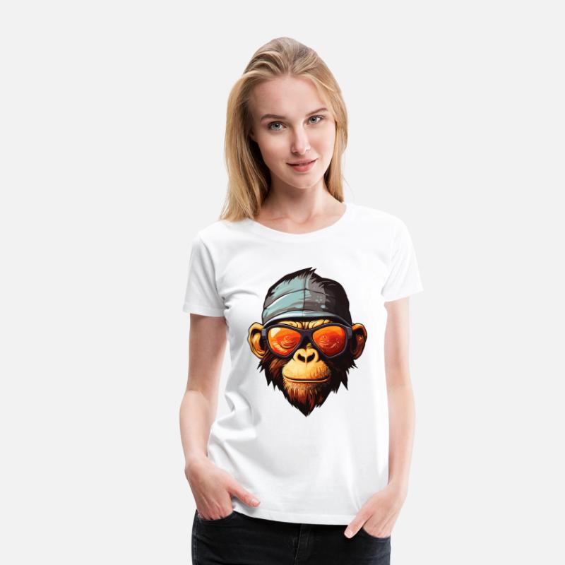 Design Funky Chimp: Ape in Colorful Shades Tee