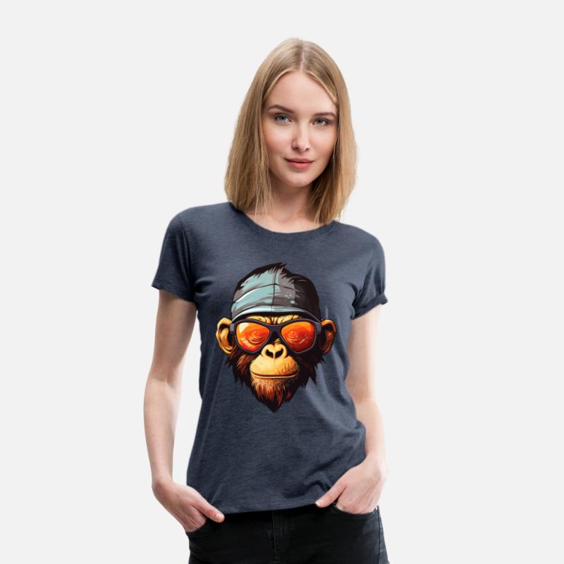 Design Funky Chimp: Ape in Colorful Shades Tee