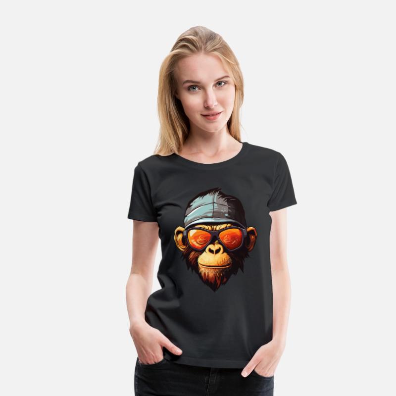 Design Funky Chimp: Ape in Colorful Shades Tee