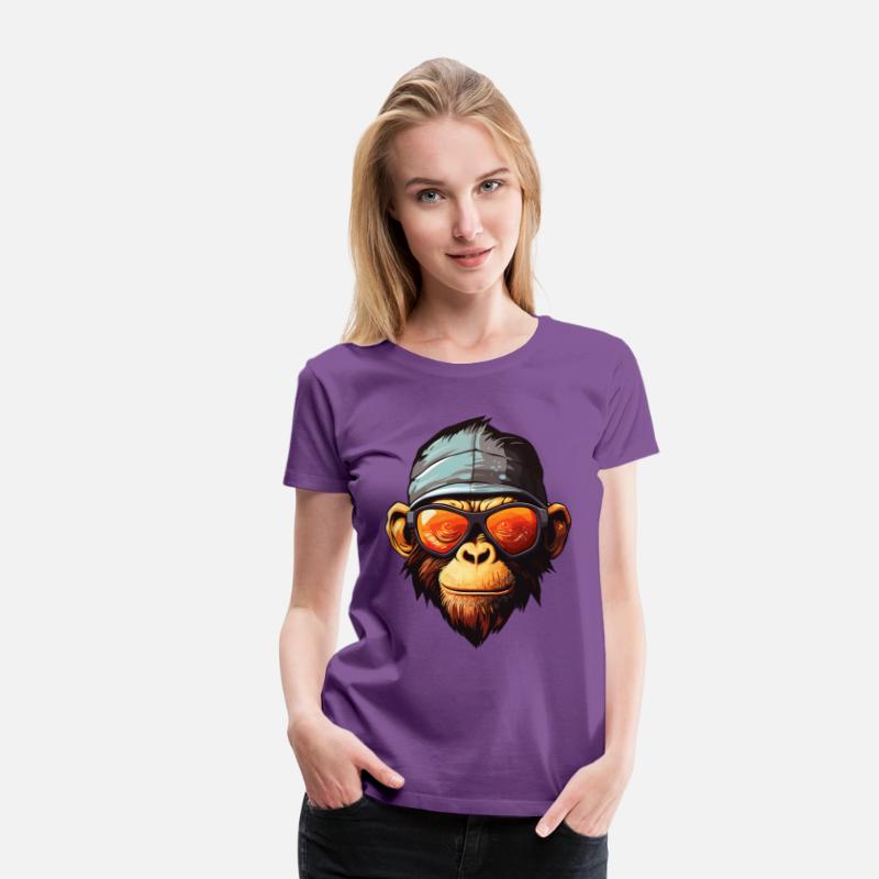 Design Funky Chimp: Ape in Colorful Shades Tee