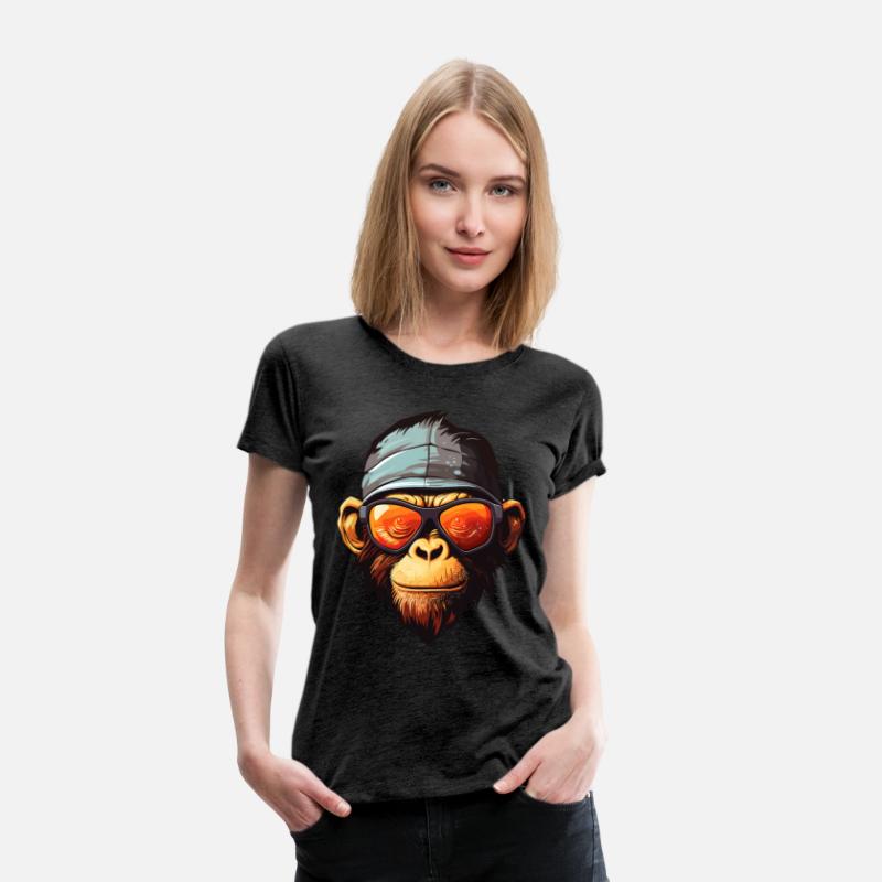 Design Funky Chimp: Ape in Colorful Shades Tee