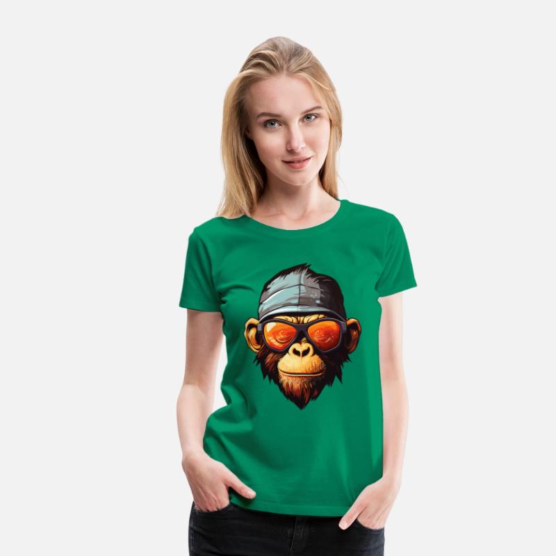 Design Funky Chimp: Ape in Colorful Shades Tee