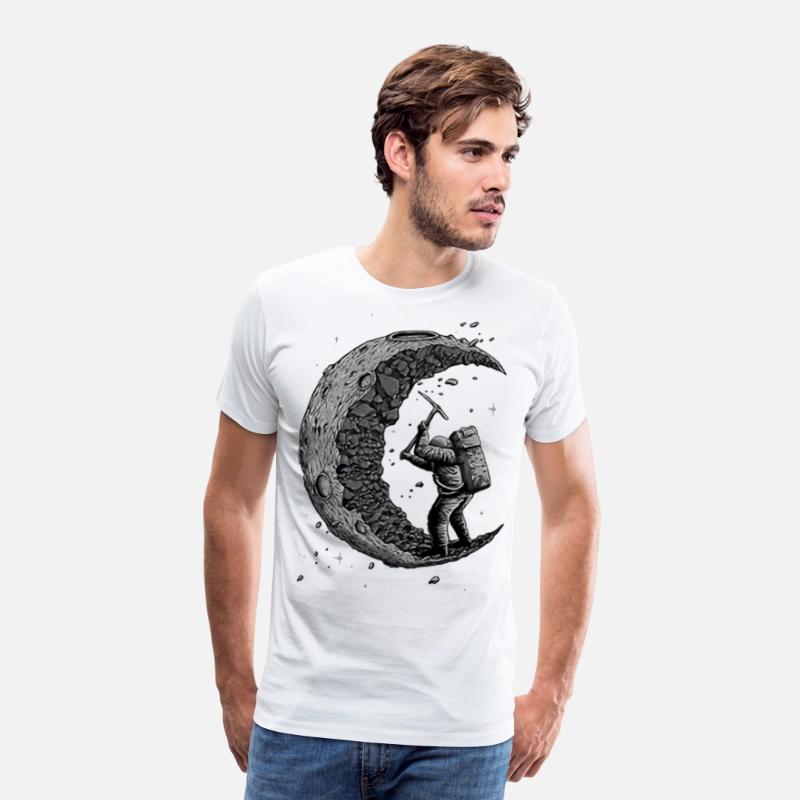 Digging the Moon Funny astronaut T shirt