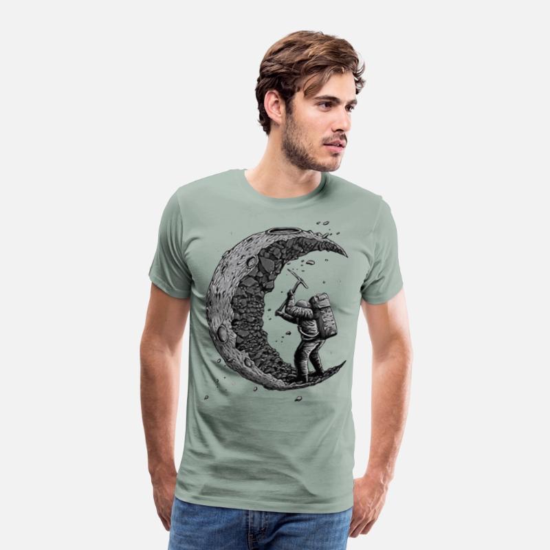 Digging the Moon Funny astronaut T shirt