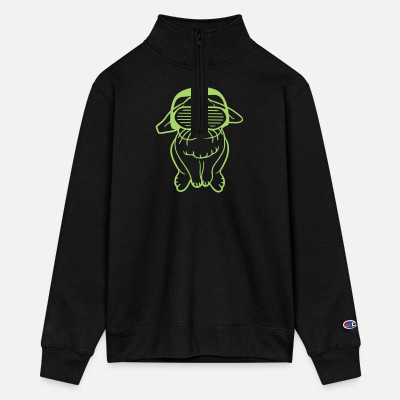 DJ Green Easter Bunny Rabbit Headphone Music Party