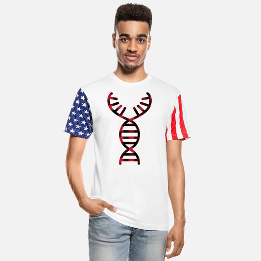 DNA Helix Deer Antlers Tartan - Christmas
