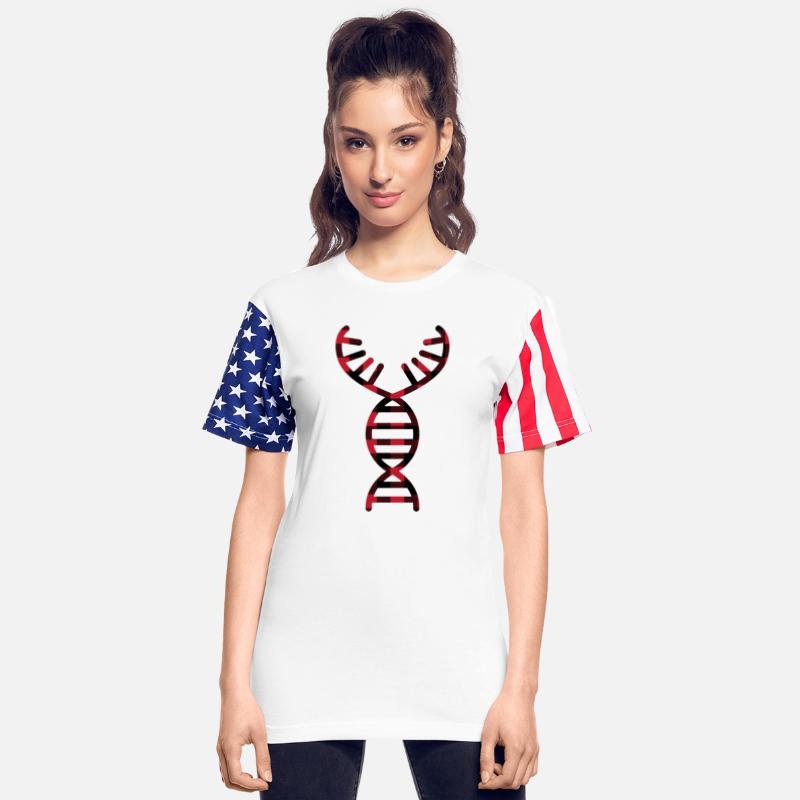 DNA Helix Deer Antlers Tartan - Christmas