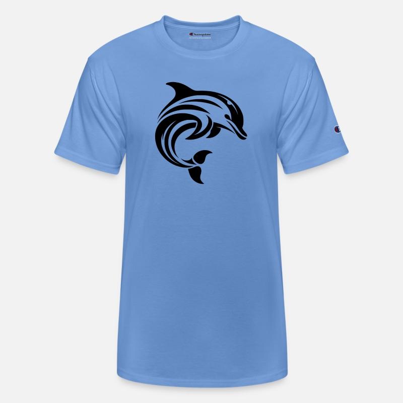 Dolphin Tribal Tattoo In Sweeping Shape