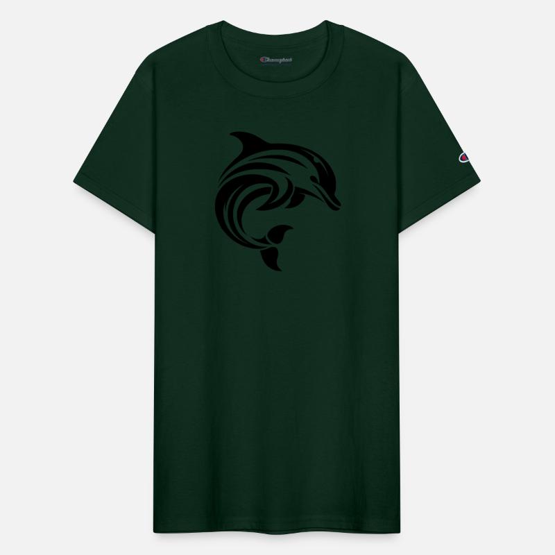 Dolphin Tribal Tattoo In Sweeping Shape