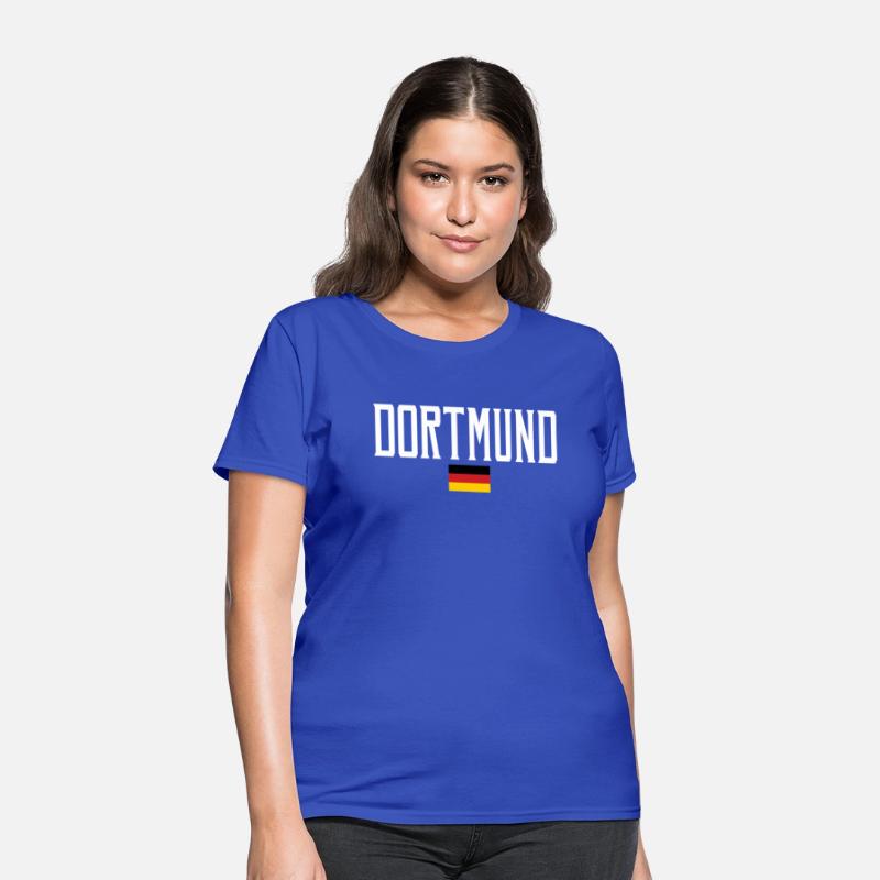 Dortmund Germany Flag White Text