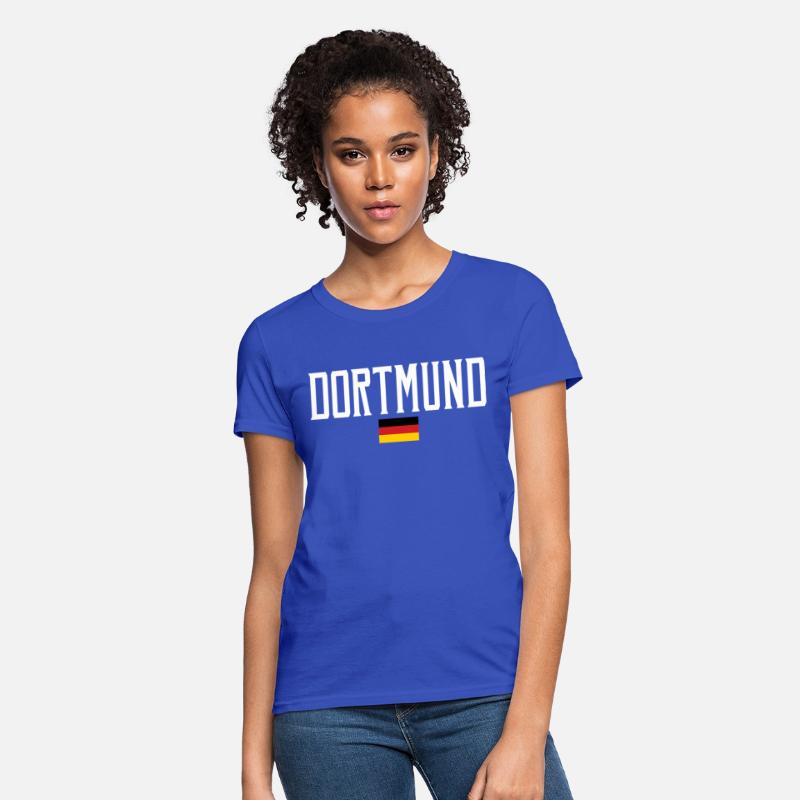 Dortmund Germany Flag White Text