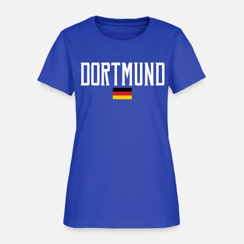 Dortmund Germany Flag White Text