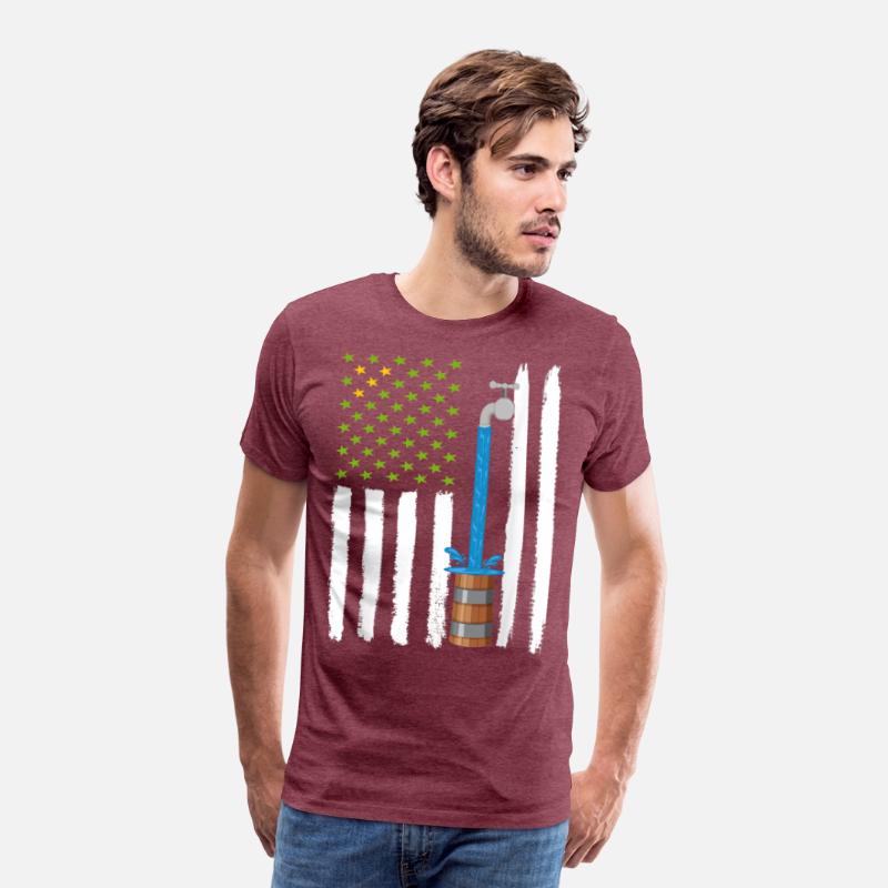 Drapeau American with barrel water T-shirt