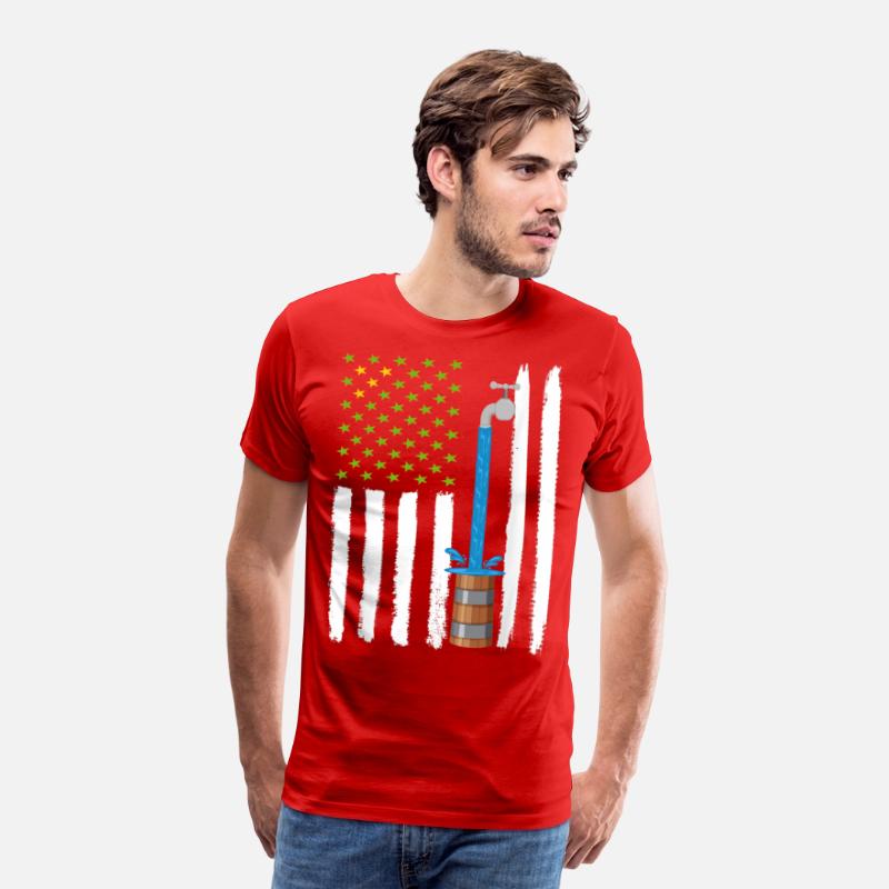 Drapeau American with barrel water T-shirt