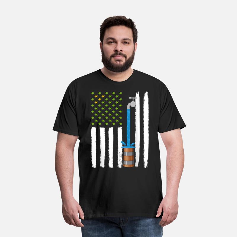 Drapeau American with barrel water T-shirt