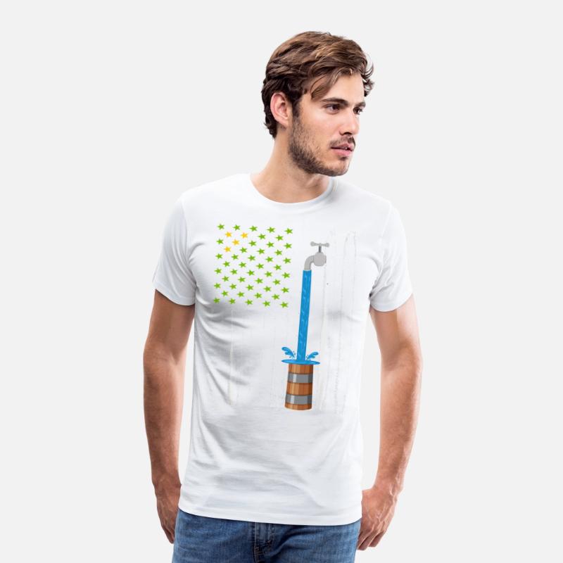 Drapeau American with barrel water T-shirt