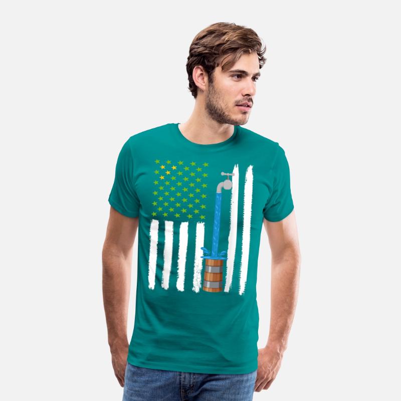 Drapeau American with barrel water T-shirt