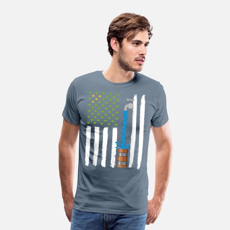 Drapeau American with barrel water T-shirt