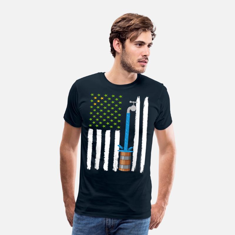 Drapeau American with barrel water T-shirt